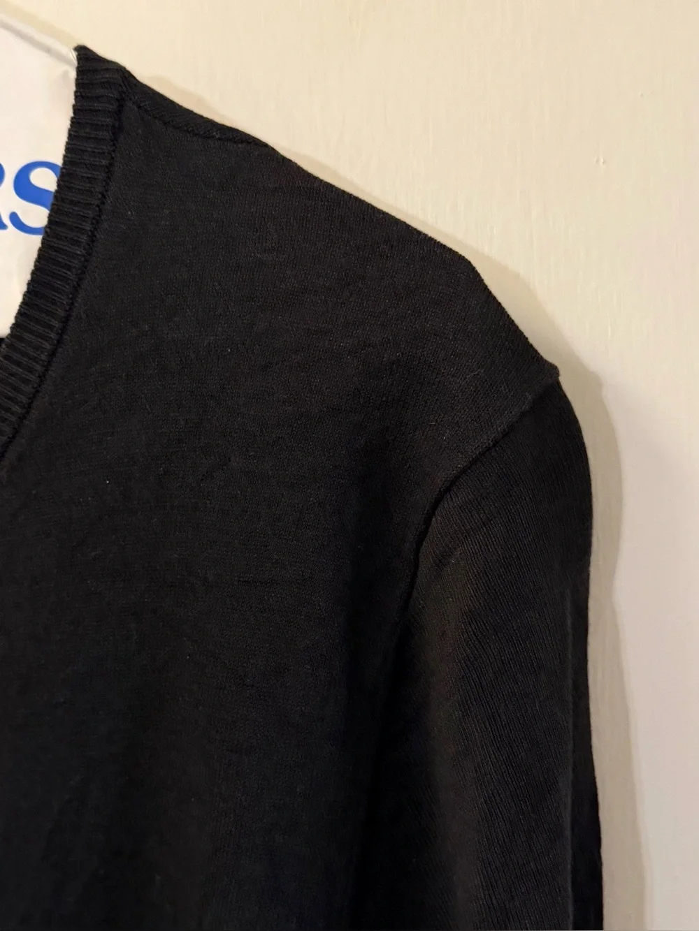 Ann Taylor Black Short-Sleeve Button-Front Top